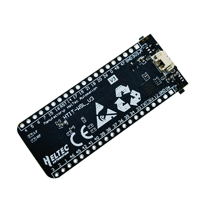 Heltec Wireless Stick Lite V3 board back with CP2102 and battery connector