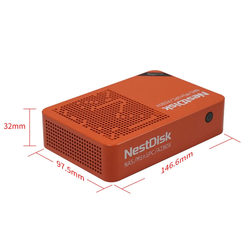 NestDisk Mini PC NAS 4-Bay NVMe SSD, Intel N150, 12GB DDR5