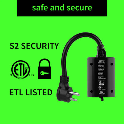 Zooz 800 Series Z-Wave Long Range Outdoor Smart Plug ZEN05 800LR