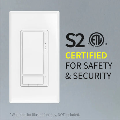 Zooz 800 Series Z-Wave Long Range Double Switch ZEN30 800LR (White) for Light & Fan Combo