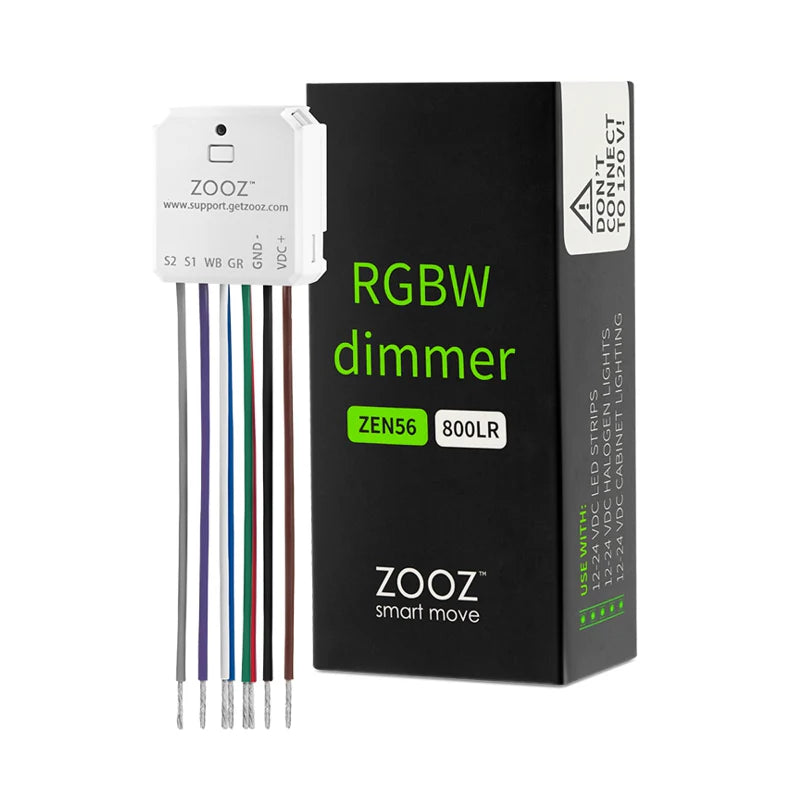 Zooz Z-Wave Long Range RGBW Dimmer ZEN56 800LR for 12-24 V LED Strips