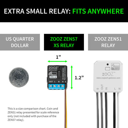 Zooz Z-Wave Long Range Smart Lighting XS Relay ZEN57 800LR