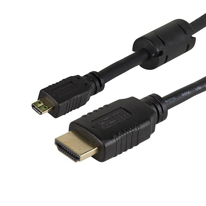 HDMI Cable, Standard to Micro, 18 in.