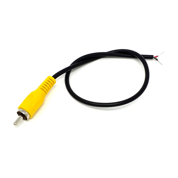 RCA Male Jack Audio/Video DIY Pigtail Cable Yellow/Black