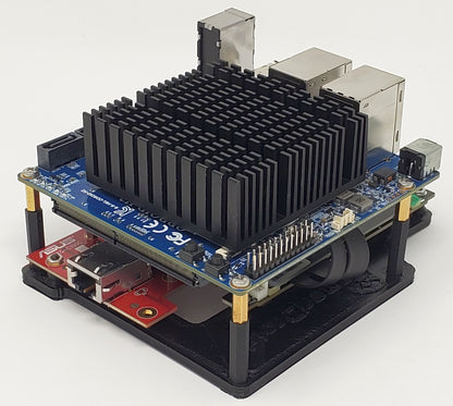 ODROID-H3/H2 Mounting Plate (Supports PCIe Cards and SATA Drives)