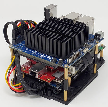 ODROID-H3/H2 Mounting Plate (Supports PCIe Cards and SATA Drives)