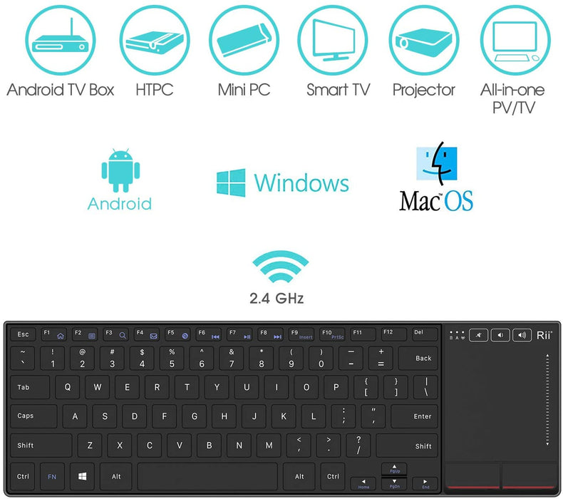 Rii K22 Wireless Keyboard with Trackpad
