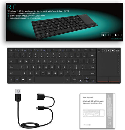 Rii K22 Wireless Keyboard with Trackpad