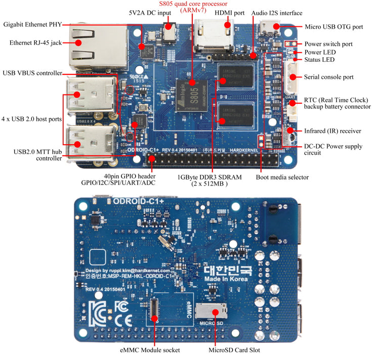 ODROID-C1+ (Recertified)