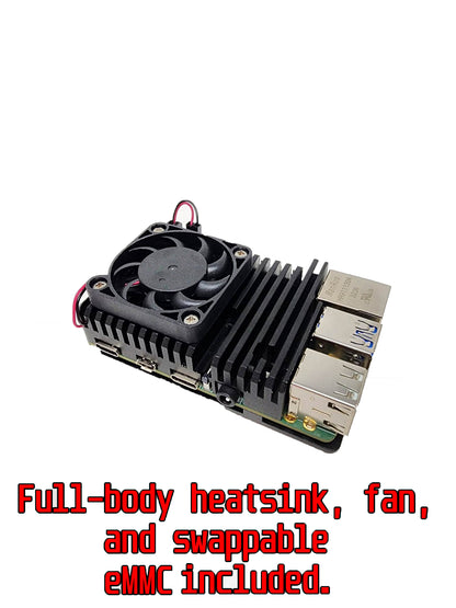 Indiedroid Nova + Full-Body Heatsink, Fan, eMMC