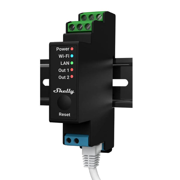 Shelly Pro 2PM WLAN Smart Relay 25A Black